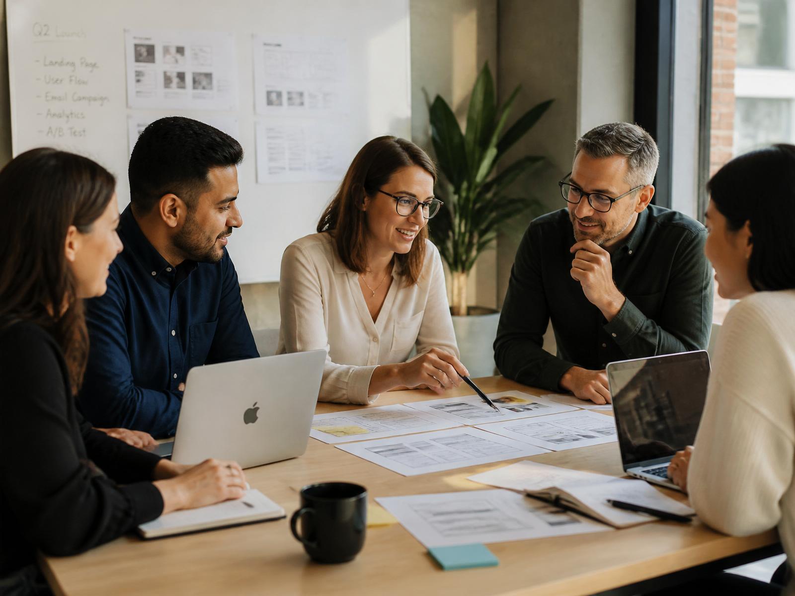 Équipe Pôle Digital et client en collaboration